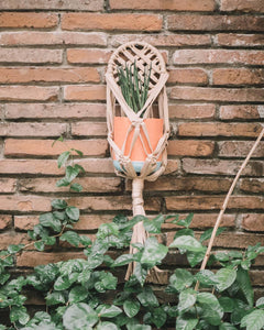 Balintataw Macrame Plant Holder with Wooden Ring