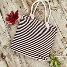 Sturdy Brown & White Canvass Tote Bag